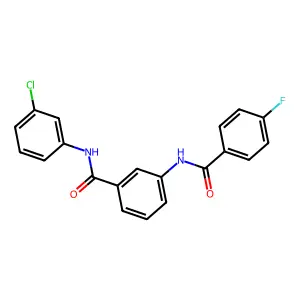 N-(3-chlorophenyl)-3-[(4-fluorobenzoyl)amino]benzamide structure