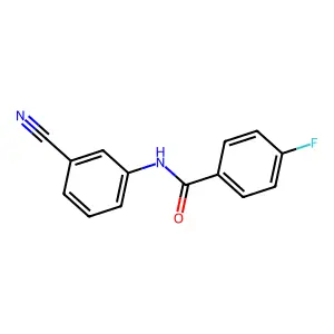 N-(3-cyanophenyl)-4-fluorobenzamide structure