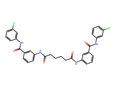 N~1~,N~6~-bis{3-[(3-chloroanilino)carbonyl]phenyl}hexanediamide structure