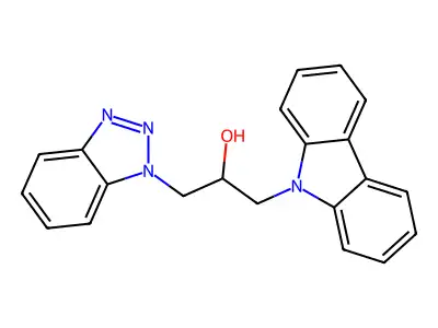 1-(1H-benzo[d][1,2,3]triazol-1-yl)-3-(9H-carbazol-9-yl)propan-2-ol structure