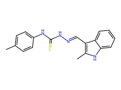 2-[(2-Methyl-1H-indol-3-yl)methylene]-N-(4-methylphenyl)hydrazinecarbothioamide structure