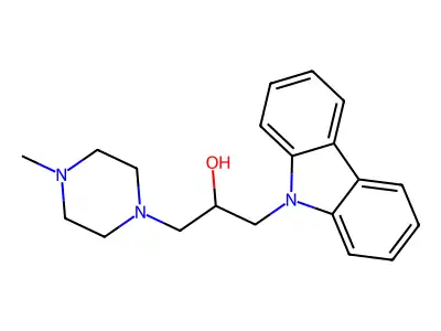 1-Carbazol-9-yl-3-(4-methyl-piperazin-1-yl)-propan-2-ol structure
