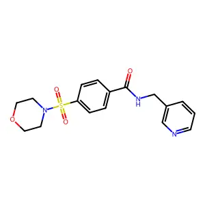 4-(morpholine-4-sulfonyl)-N-[(pyridin-3-yl)methyl]benzamide structure