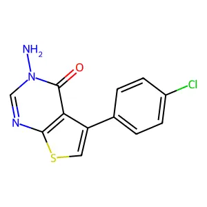 3-Amino-5-(4-chloro-phenyl)-3H-thieno[2,3-d]pyrimidin-4-one structure
