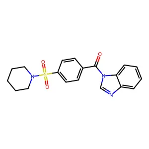 Benzimidazol-1-yl-(4-piperidin-1-ylsulfonylphenyl)methanone structure