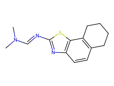 (E)-N,N-Dimethyl-N'-{6H,7H,8H,9H-naphtho[2,1-D][1,3]thiazol-2-YL}methanimidamide structure