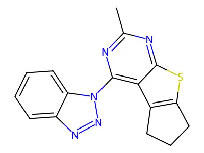 12-(1H-1,2,3-benzotriazol-1-yl)-10-methyl-7-thia-9,11-diazatricyclo[6.4.0.0^{2,6}]dodeca-1(8),2(6),9,11-tetraene structure