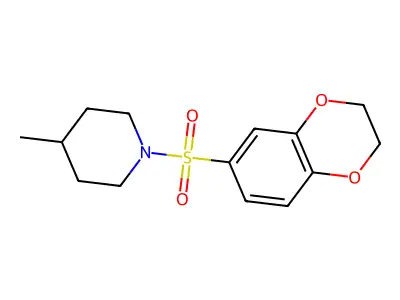 1-(2,3-Dihydro-1,4-benzodioxin-6-ylsulfonyl)-4-methylpiperidine structure