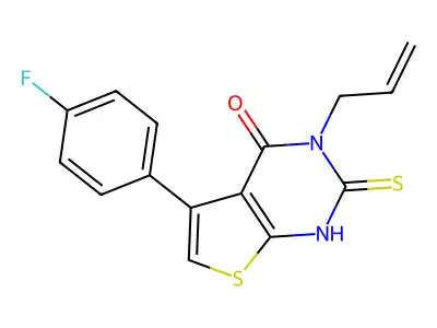 5-(4-fluorophenyl)-3-(prop-2-en-1-yl)-2-sulfanyl-3H,4H-thieno[2,3-d]pyrimidin-4-one structure