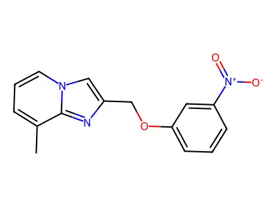 8-Methyl-2-[(3-nitrophenoxy)methyl]imidazo[1,2-a]pyridine structure