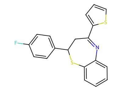 2-(4-Fluorophenyl)-4-thiophen-2-yl-2,3-dihydro-1,5-benzothiazepine structure