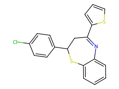 2-(4-Chlorophenyl)-4-(thiophen-2-yl)-2,3-dihydrobenzo[b][1,4]thiazepine structure