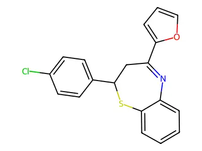 2-(4-Chlorophenyl)-4-(furan-2-yl)-2,3-dihydro-1,5-benzothiazepine structure