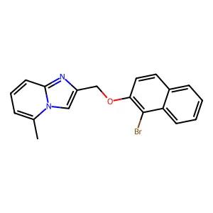 2-{[(1-Bromonaphthalen-2-yl)oxy]methyl}-5-methylimidazo[1,2-a]pyridine structure
