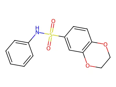 N-phenyl-2,3-dihydro-1,4-benzodioxine-6-sulfonamide structure