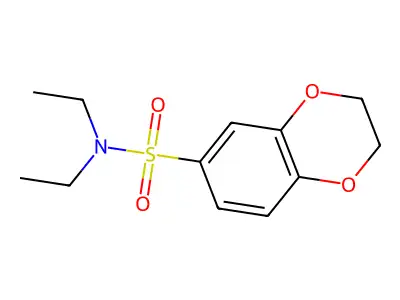 N,N-diethyl-2,3-dihydro-1,4-benzodioxine-6-sulfonamide structure