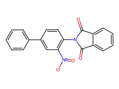 2-(3-Nitro-[1,1'-biphenyl]-4-yl)isoindoline-1,3-dione structure