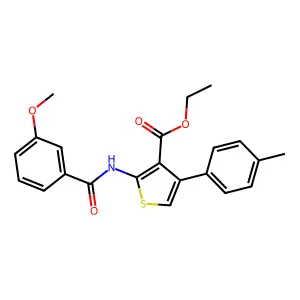 Ethyl 2-(3-methoxybenzamido)-4-(p-tolyl)thiophene-3-carboxylate structure
