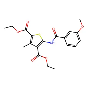 2,4-Diethyl 5-(3-methoxybenzamido)-3-methylthiophene-2,4-dicarboxylate structure
