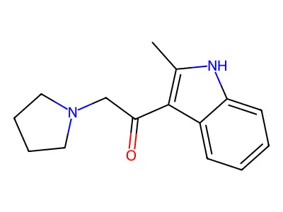 1-(2-methyl-1H-indol-3-yl)-2-pyrrolidin-1-ylethanone structure