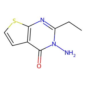 3-amino-2-ethyl-3H,4H-thieno[2,3-d]pyrimidin-4-one structure
