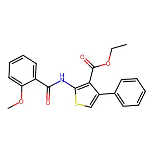 Ethyl 2-{[(2-methoxyphenyl)carbonyl]amino}-4-phenylthiophene-3-carboxylate structure
