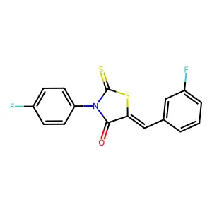 5-(3-Fluorobenzylidene)-3-(4-fluorophenyl)-2-thioxo-1,3-thiazolidin-4-one structure