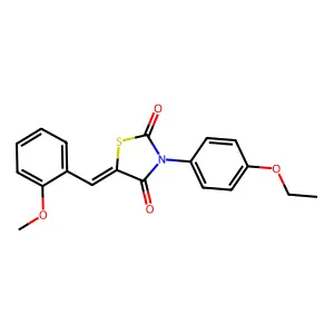 3-(4-Ethoxyphenyl)-5-(2-methoxybenzylidene)-1,3-thiazolidine-2,4-dione structure