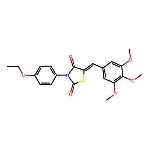 (5Z)-3-(4-ethoxyphenyl)-5-(3,4,5-trimethoxybenzylidene)-1,3-thiazolidine-2,4-dione structure