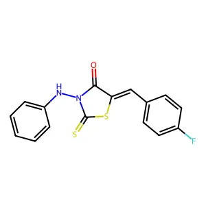 3-Anilino-5-(4-fluorobenzylidene)-2-thioxo-1,3-thiazolidin-4-one structure
