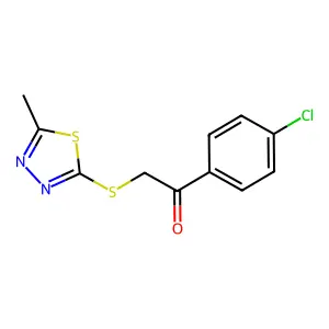 1-(4-Chlorophenyl)-2-[(5-methyl-1,3,4-thiadiazol-2-yl)sulfanyl]ethanone structure