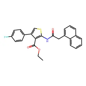 Ethyl 4-(4-fluorophenyl)-2-[2-(naphthalen-1-YL)acetamido]thiophene-3-carboxylate structure