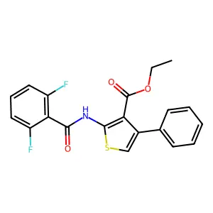 Ethyl 2-(2,6-difluorobenzamido)-4-phenylthiophene-3-carboxylate structure