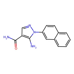 5-Amino-1-(2-naphthyl)-1H-pyrazole-4-carboxamide structure