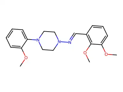 N-(2,3-dimethoxybenzylidene)-4-(2-methoxyphenyl)-1-piperazinamine structure