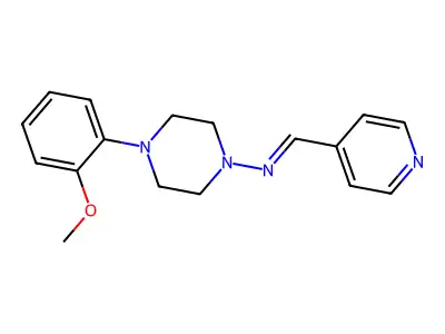 4-(2-Methoxyphenyl)-N-(4-pyridinylmethylene)-1-piperazinamine structure