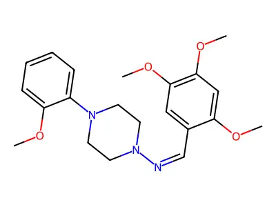 4-(2-methoxyphenyl)-N-[(E)-(2,4,5-trimethoxyphenyl)methylidene]piperazin-1-amine structure