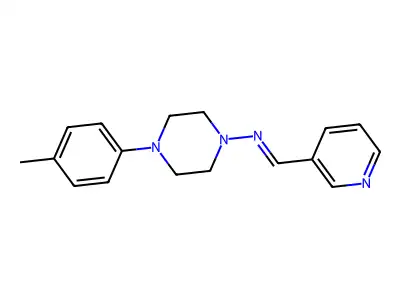 4-(4-methylphenyl)-N-[(E)-3-pyridinylmethylidene]-1-piperazinamine structure