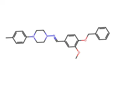 N-(4-(Benzyloxy)-3-methoxybenzylidene)-4-(4-methylphenyl)-1-piperazinamine structure