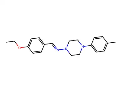 N-[(E)-(4-ethoxyphenyl)methylidene]-4-(4-methylphenyl)piperazin-1-amine structure