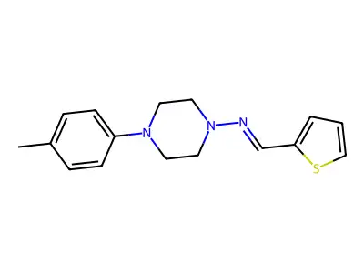4-(4-methylphenyl)-N-(2-thienylmethylene)-1-piperazinamine structure