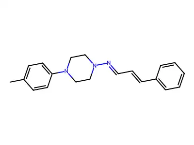 3-Phenyl-N-(4-(p-tolyl)piperazin-1-yl)prop-2-en-1-imine structure