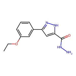 3-(3-ethoxyphenyl)-1H-pyrazole-5-carbohydrazide structure