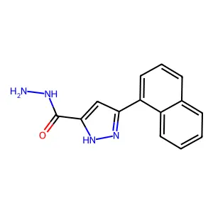 3-(1-naphthyl)-1H-pyrazole-5-carbohydrazide structure