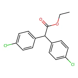 Benzeneacetic acid, 4-chloro-alpha-(4-chlorophenyl)-, ethyl ester structure