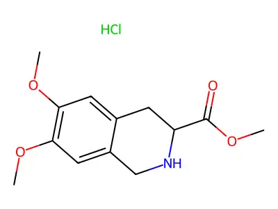 Methyl 1,2,3,4-tetrahydro-6,7-dimethoxy-3-isoquinolinecarboxylate structure