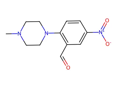 2-(4-Methylpiperazin-1-yl)-5-nitrobenzaldehyde structure