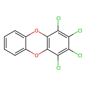 1,2,3,4-Tetrachlorodibenzo-P-dioxin structure