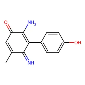 (4'-Hydroxyphenyl)-3-amino-6-methylbenzoquinoneimine structure