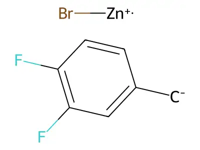 Bromozinc(1+) (3,4-difluorophenyl)methanide structure